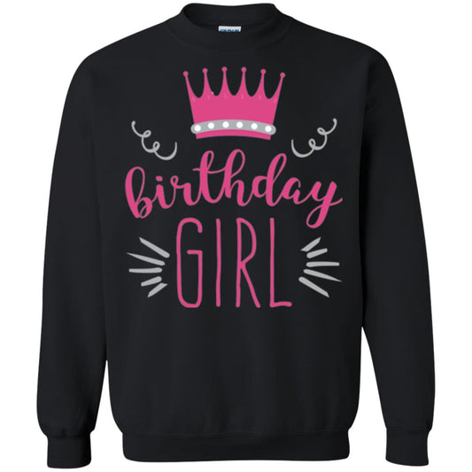 Tiara Crown T-shirt Girl_s Youth Birthday Princess T-shirt Black