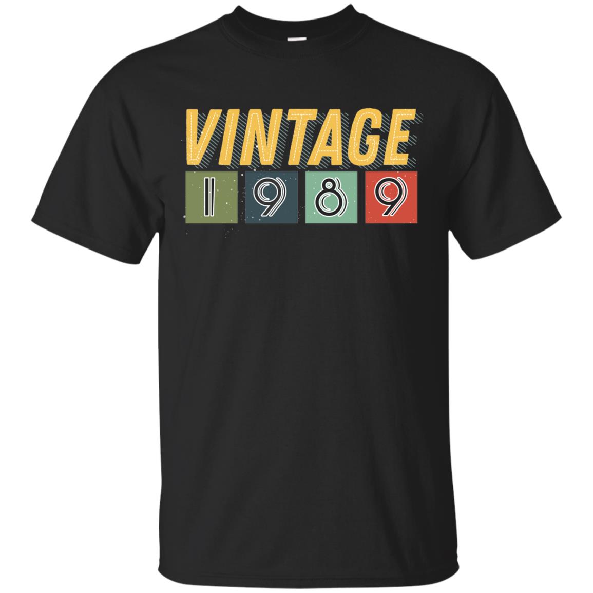 Vintage 1989 29th Birthday Gift Shirt For Mens Or Womens Black