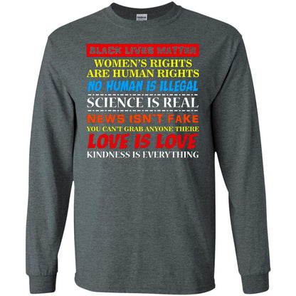Black Lives Matter Womens Rights Are Human Rights Dark Heather