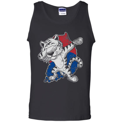 Dabbing White Tiger South Korea Flag T-shirt Black