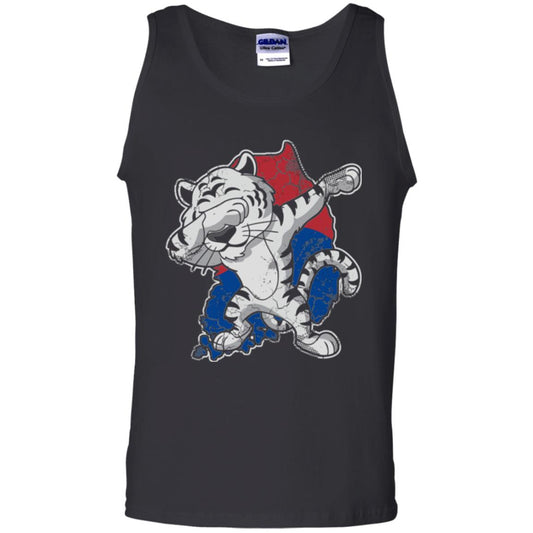 Dabbing White Tiger South Korea Flag T-shirt Black