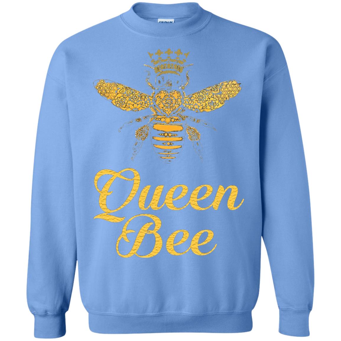 Bee Lover T-shirt Queen Bee Crown T-shirt Carolina Blue