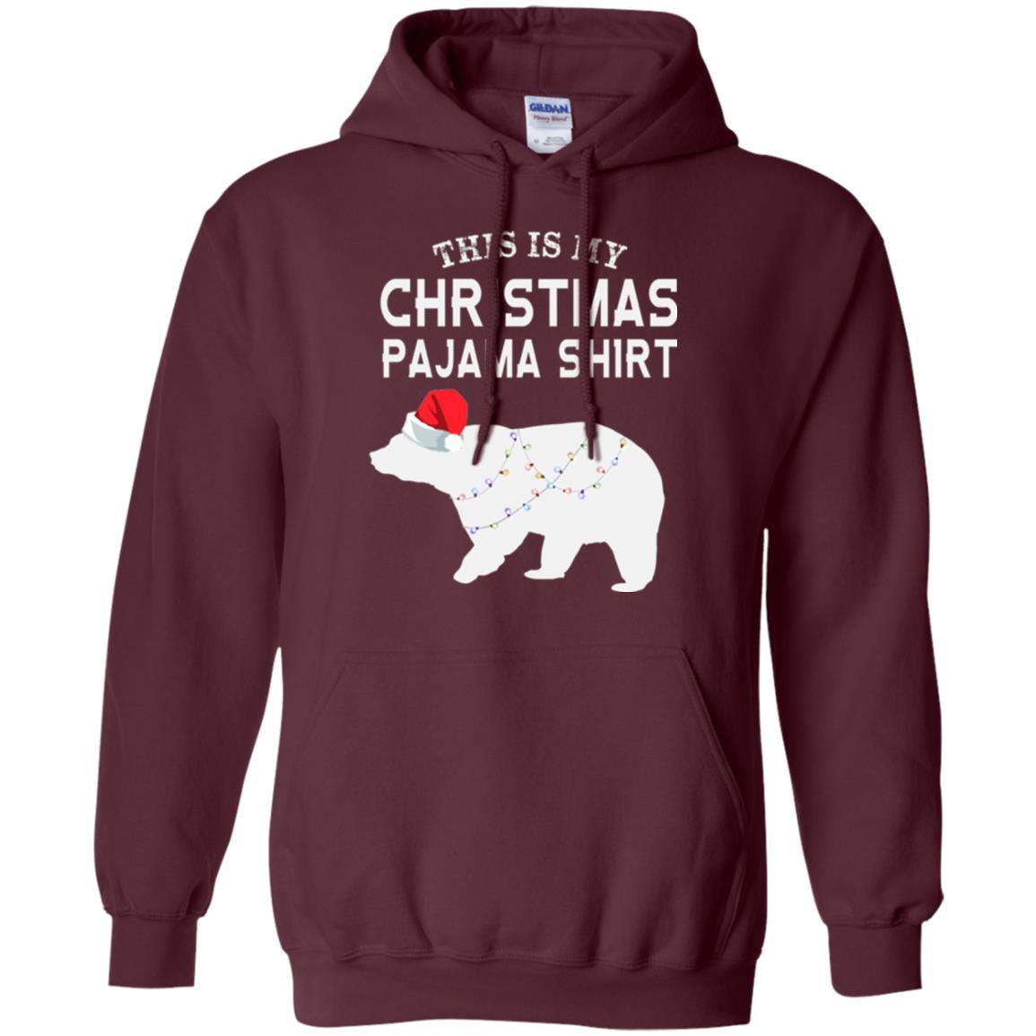 Polar Bear T-shirt This Is My Christmas Pajama Maroon