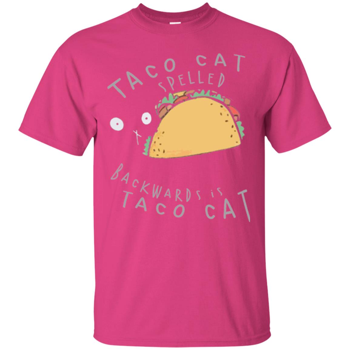 Cat Lovers T-shirt Taco Cat Spelled Backward Is Taco Cat Heliconia