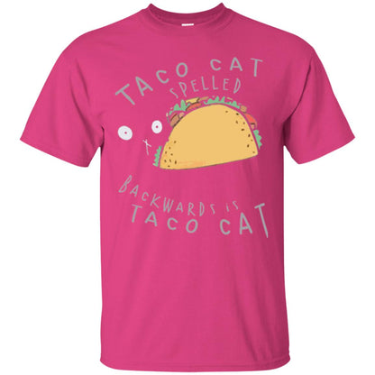 Cat Lovers T-shirt Taco Cat Spelled Backward Is Taco Cat Heliconia