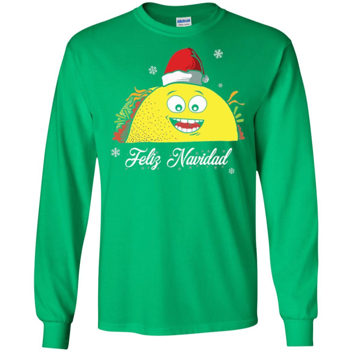 Christmas T-shirt Taco Feliz Navidad Irish Green