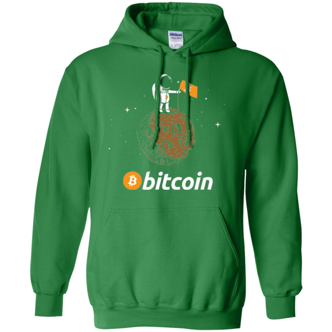 Bitcoin T-shirt Featuring Astronaut Irish Green
