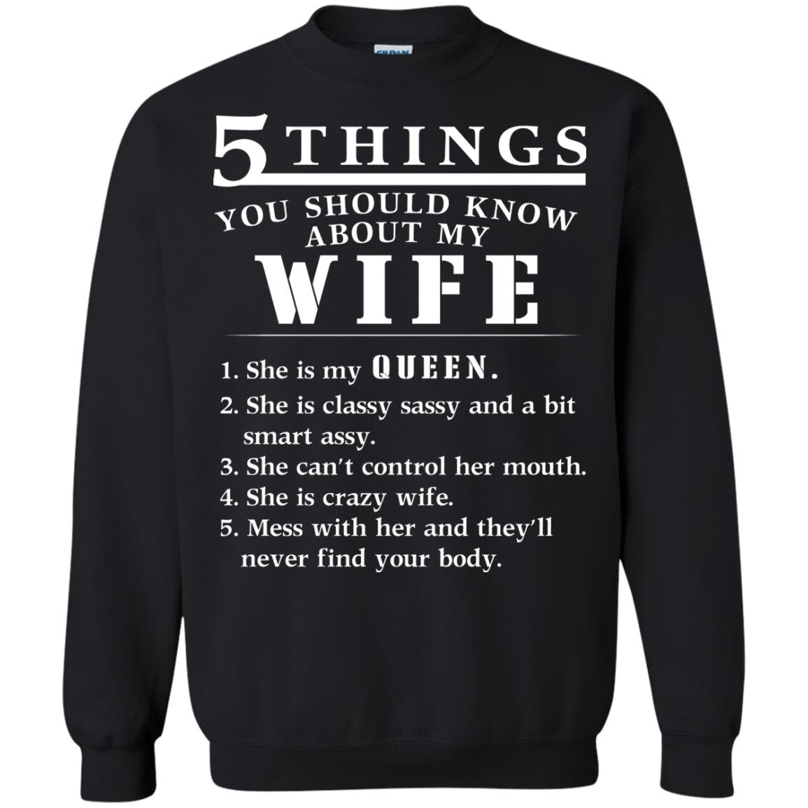 5 Things You Should Know About My Wife Husband T-shirt Black