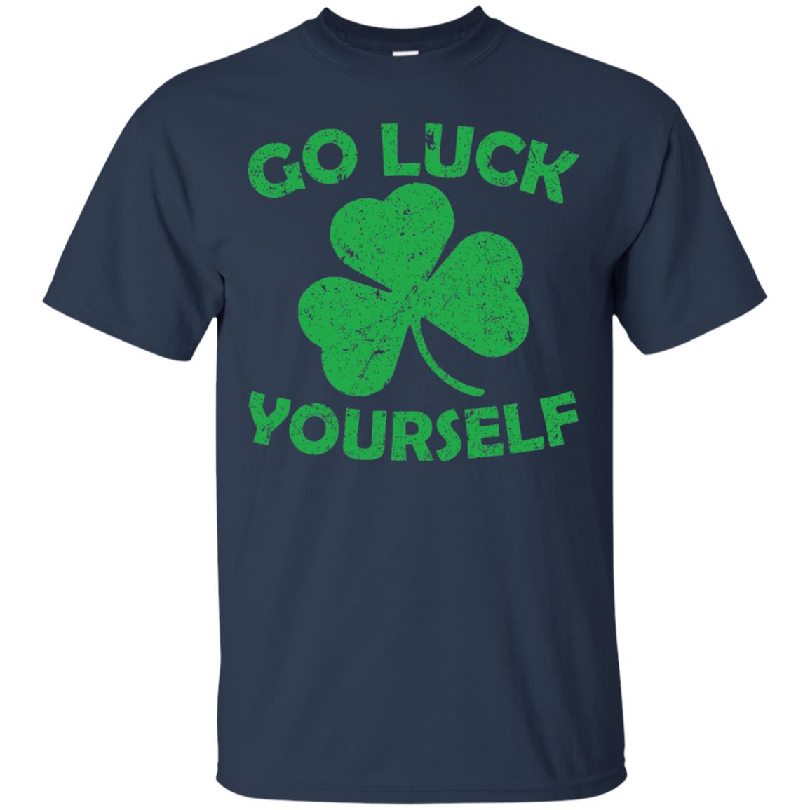 Go Luck Yourself St. Patrick_s Day T-shirt Navy