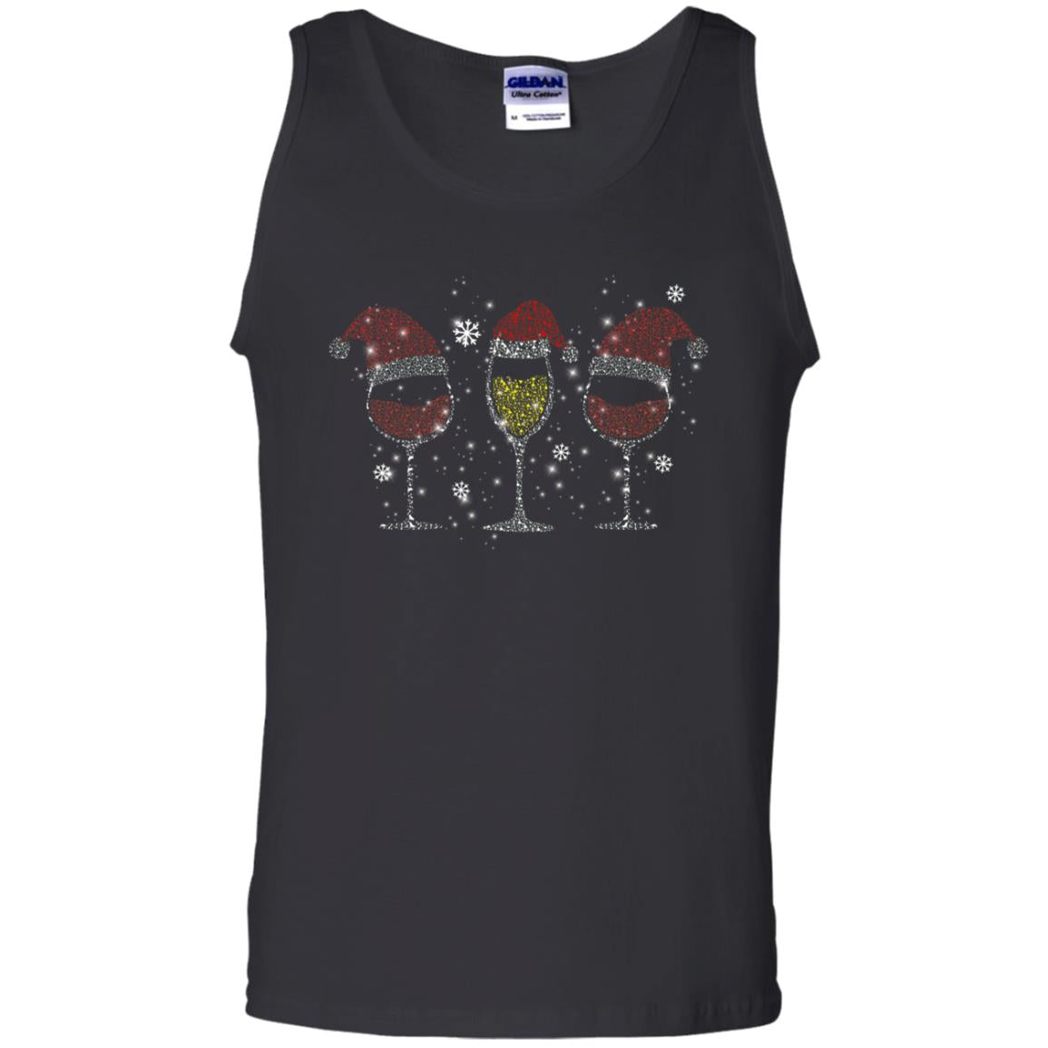 Red Wine And Sparkling Wine Glasses Christmas Gift Drinking Lovers Shirt Black