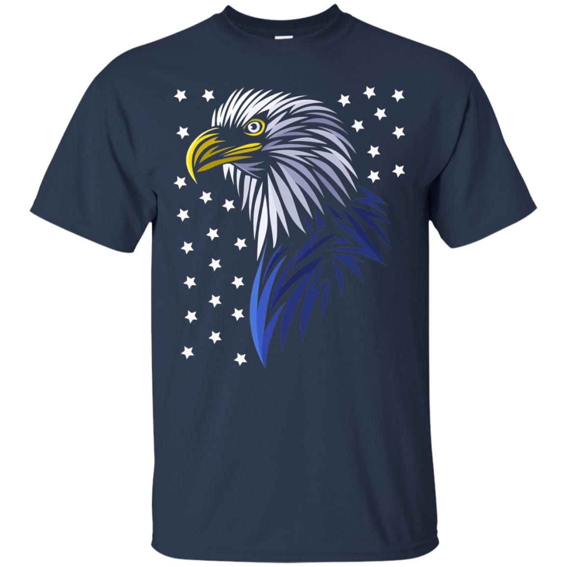 Usa Eagle Flag Stars T-shirt Tribal Style T-shirt Navy