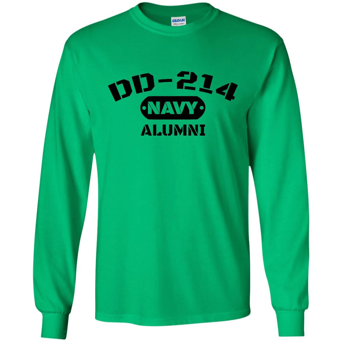 Dd-214 Us Navy Alumni T-shirt Irish Green