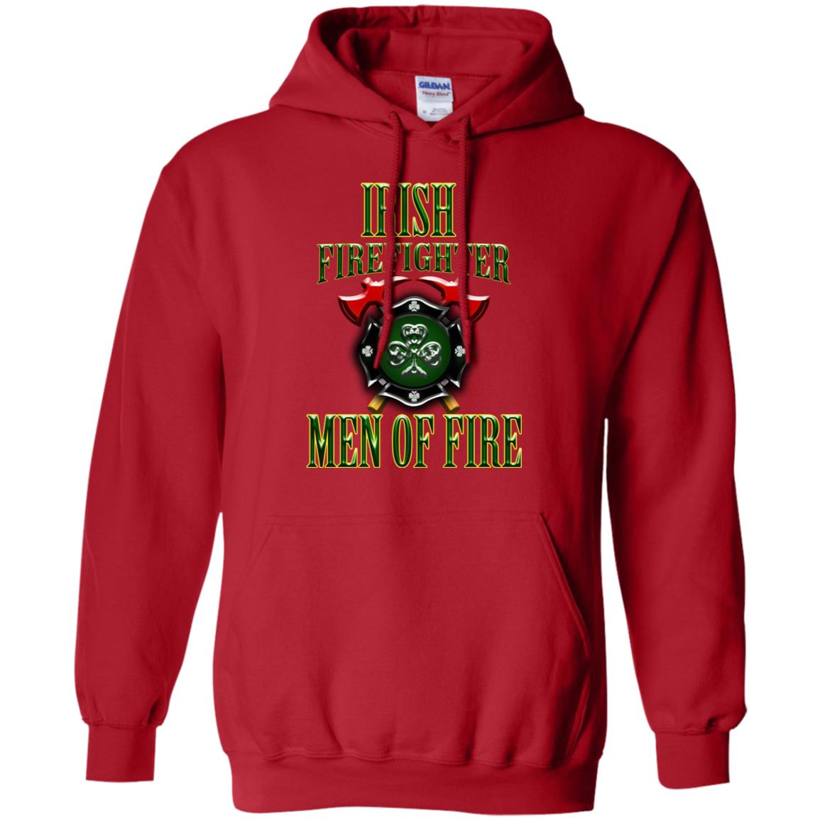 Irsh Firefighter Men Of Fire Irish Fireman Gift Shirt Red