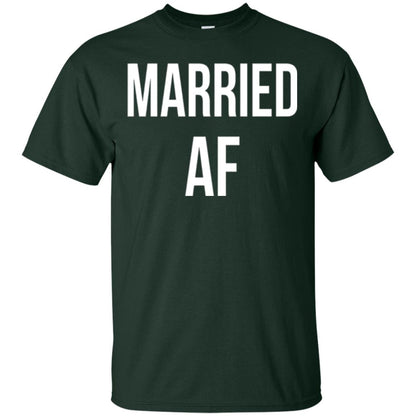 Married Af Funny T-shirt Forest Green