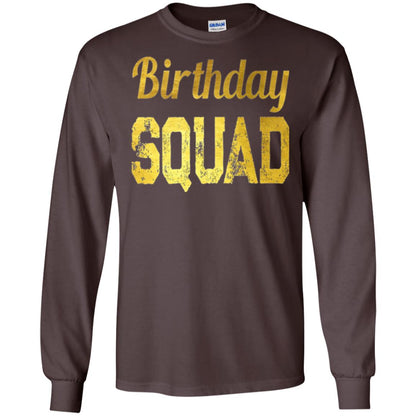 Birthday Squad Gold T-shirt Dark Chocolate