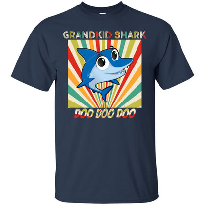 Grandkids Shark Doo Doo Doo Family Shark Gift Shirt Navy