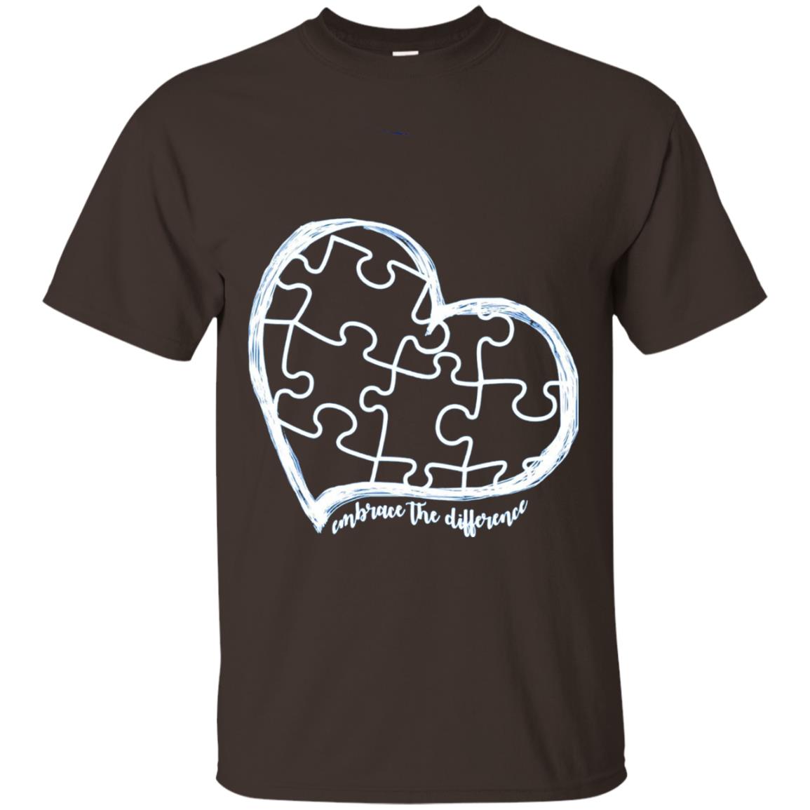 Autism Awareness Shirt Embrace Differences Dark Chocolate