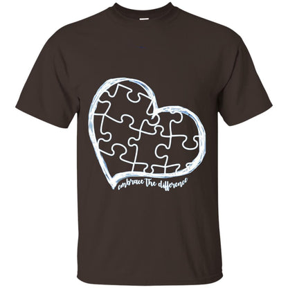 Autism Awareness Shirt Embrace Differences Dark Chocolate