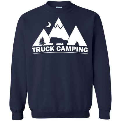 Truck Camping Night Landscape And Adventures T-shirt Navy