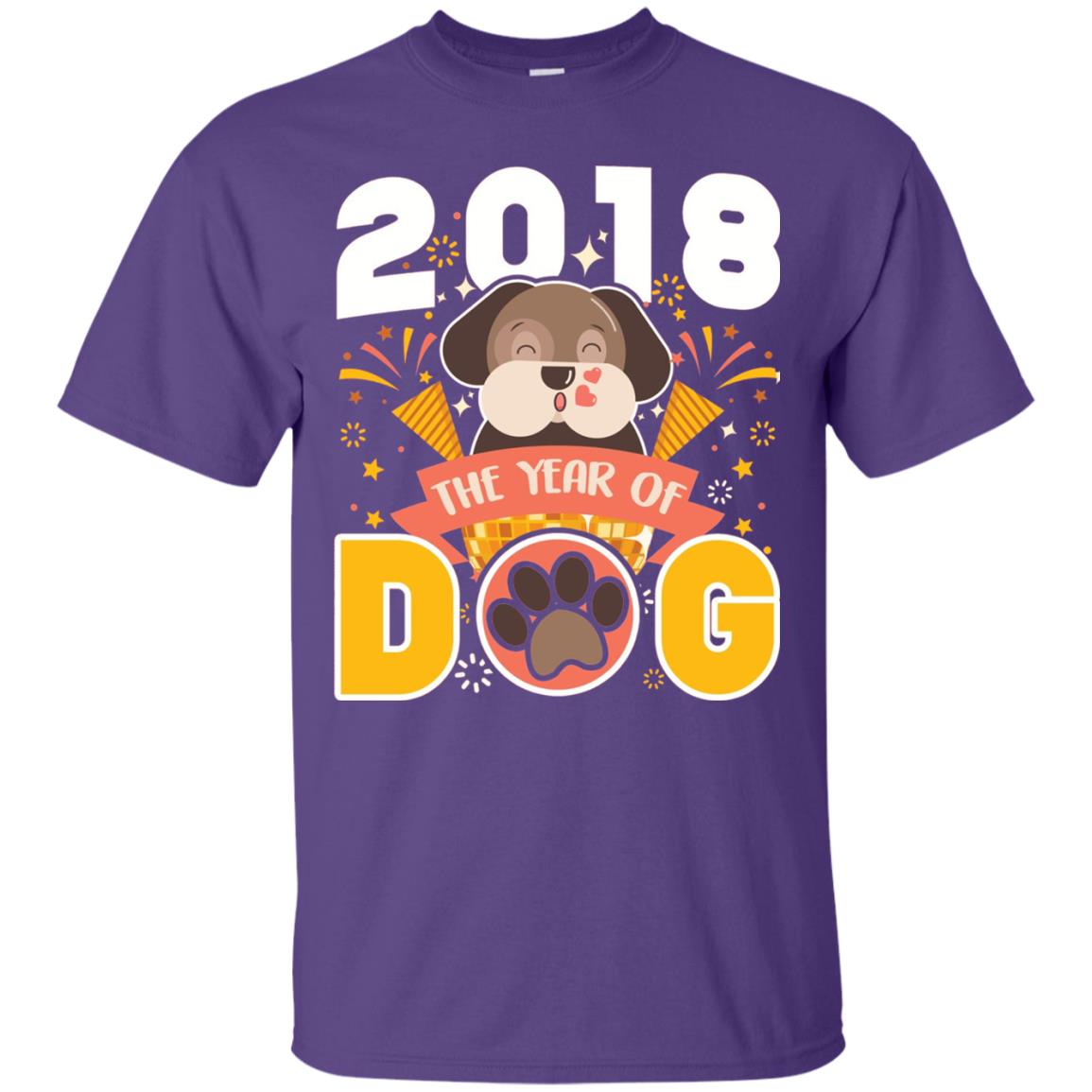 Funny Chinese New Year T-shirt 2018 The Year Of Dog Purple