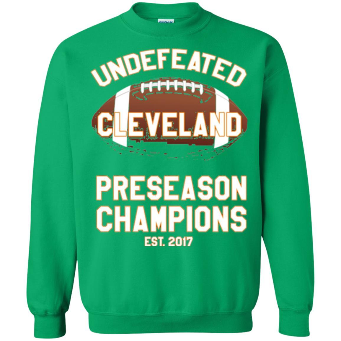 Football T-shirt Cleveland Football Undefeated Preseason Champion Irish Green