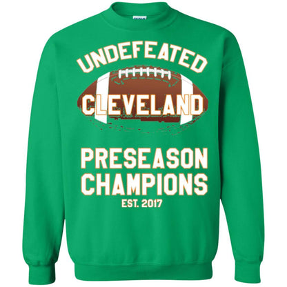 Football T-shirt Cleveland Football Undefeated Preseason Champion Irish Green