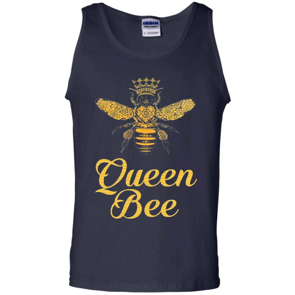 Bee Lover T-shirt Queen Bee Crown T-shirt Navy