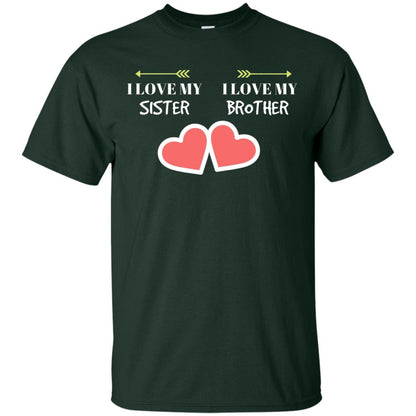 I Love My Sister I Love My Brother Family Shirt Forest
