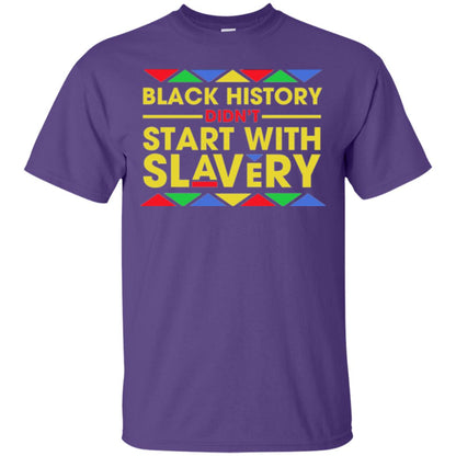 Black History Didn_t Start With Slavery T-shirt Human Rights Purple