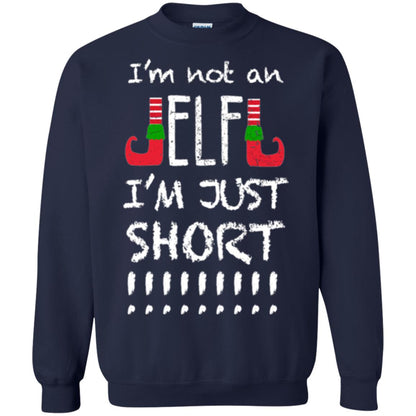 Christmas T-shirt I_m Not An Elf I_m Just Short Navy