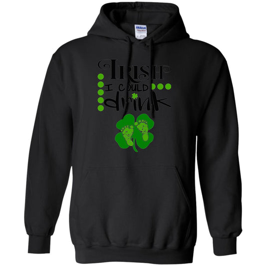 Baby Irish I Could Drink Pregnancy St Patrick_s Day T-shirt Black