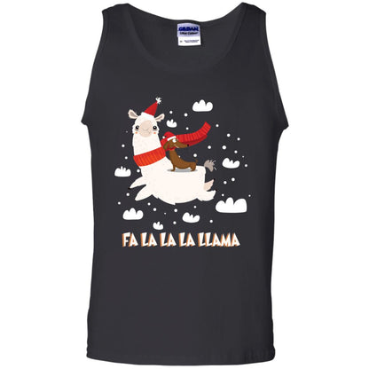 Fa La La La Llama With Dachshund X-mas Gift Shirt Black