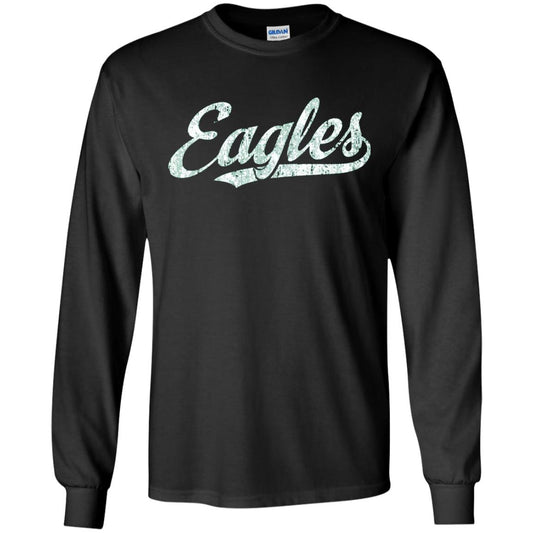 Eagles Mascot T-shirt Vintage Sports Name Black