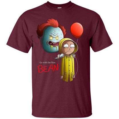 Go With The Flow It And Bean Horror Movie Shirt Maroon