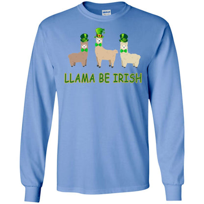 Llama Be Irish Ireland Gift Shirt Carolina Blue