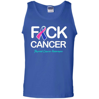 Fck Cancer Thyroid Cancer Awareness T-shirt Royal