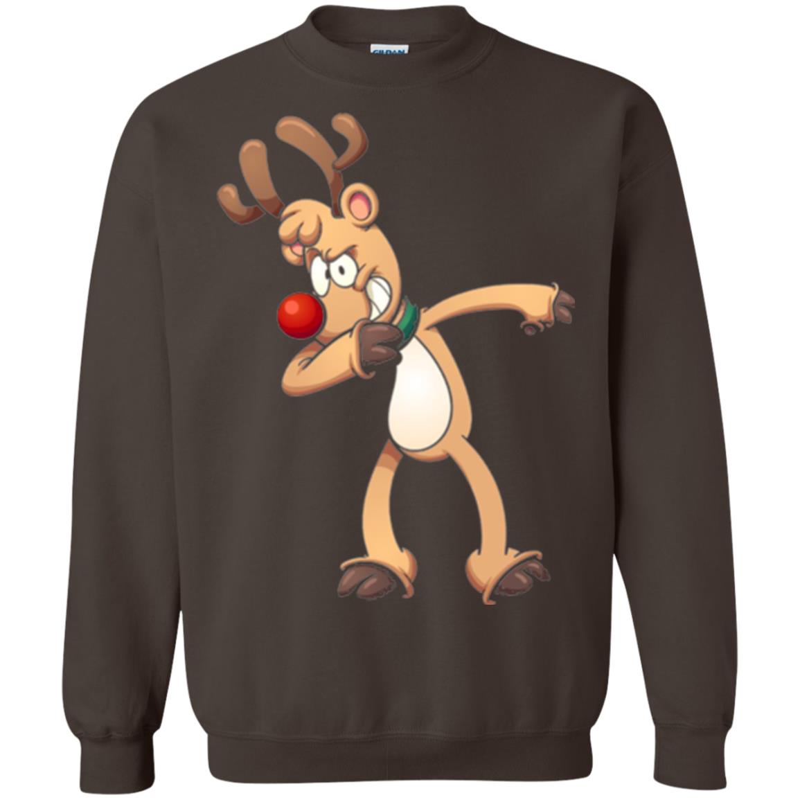 Christmas T-shirt Dabbing Reindeer Dark Chocolate