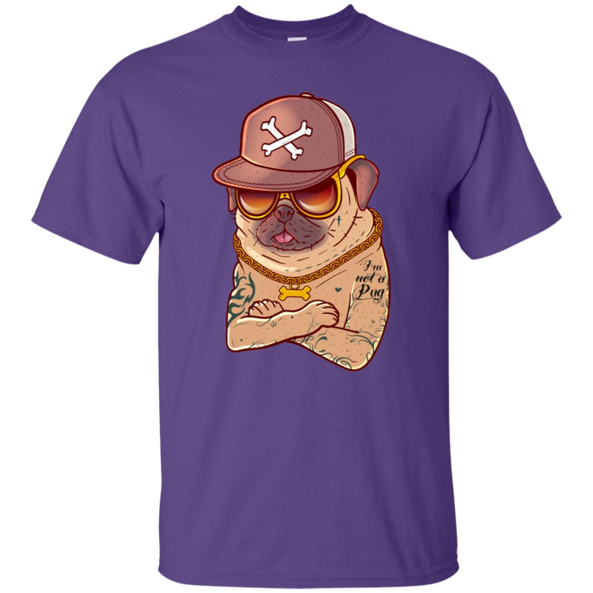 I'm Not A Pug Tattoo Dog Owner Shirt Purple