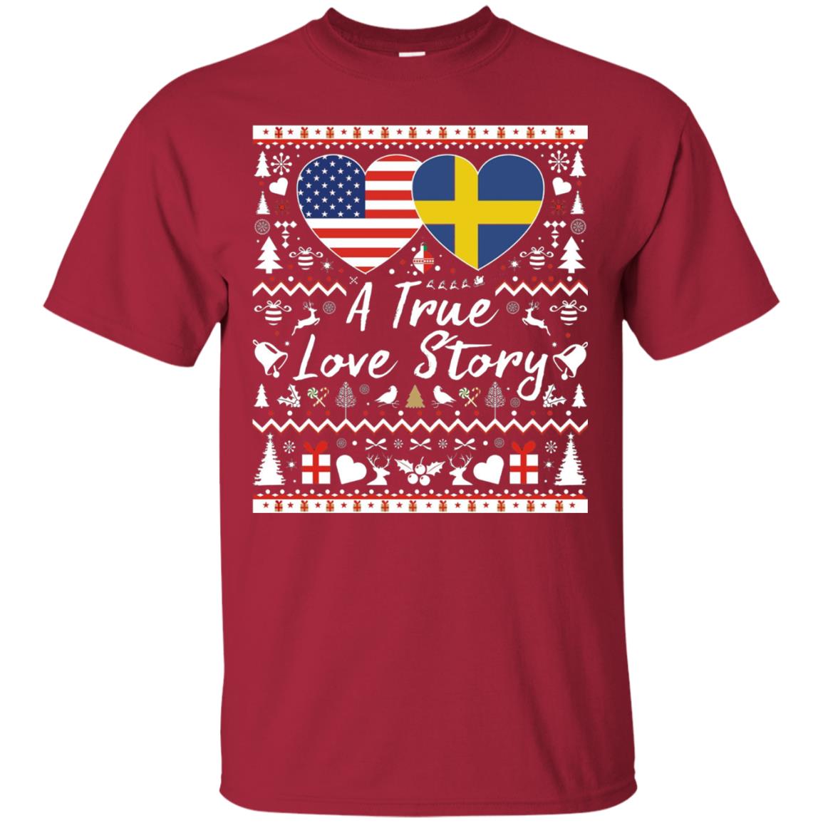 Christmas T-shirt American Swedish A True Love Story Cardinal