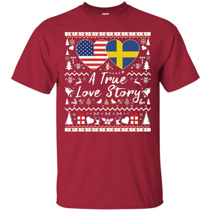 Christmas T-shirt American Swedish A True Love Story Cardinal