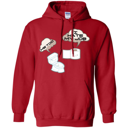 Funny Toilet And Toilet Paper I Hate My Job T-shirt Red