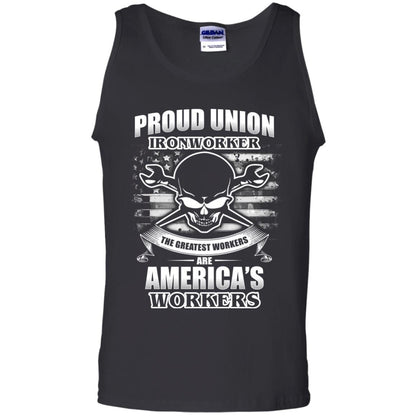 Proud Union Ironworker The Greatest Workers Are America_s Workers T-shirt Black
