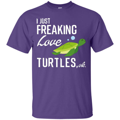 I Just Freaking Love Turtles Ok T-shirt Turtles Lover Purple