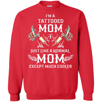 Funny Tattoo Mom Shirt I Am Tattooed Mom Red