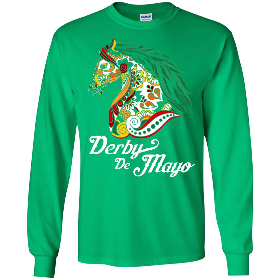 Derby Cinco De Mayo Floral Horse Race T-shirt Irish Green