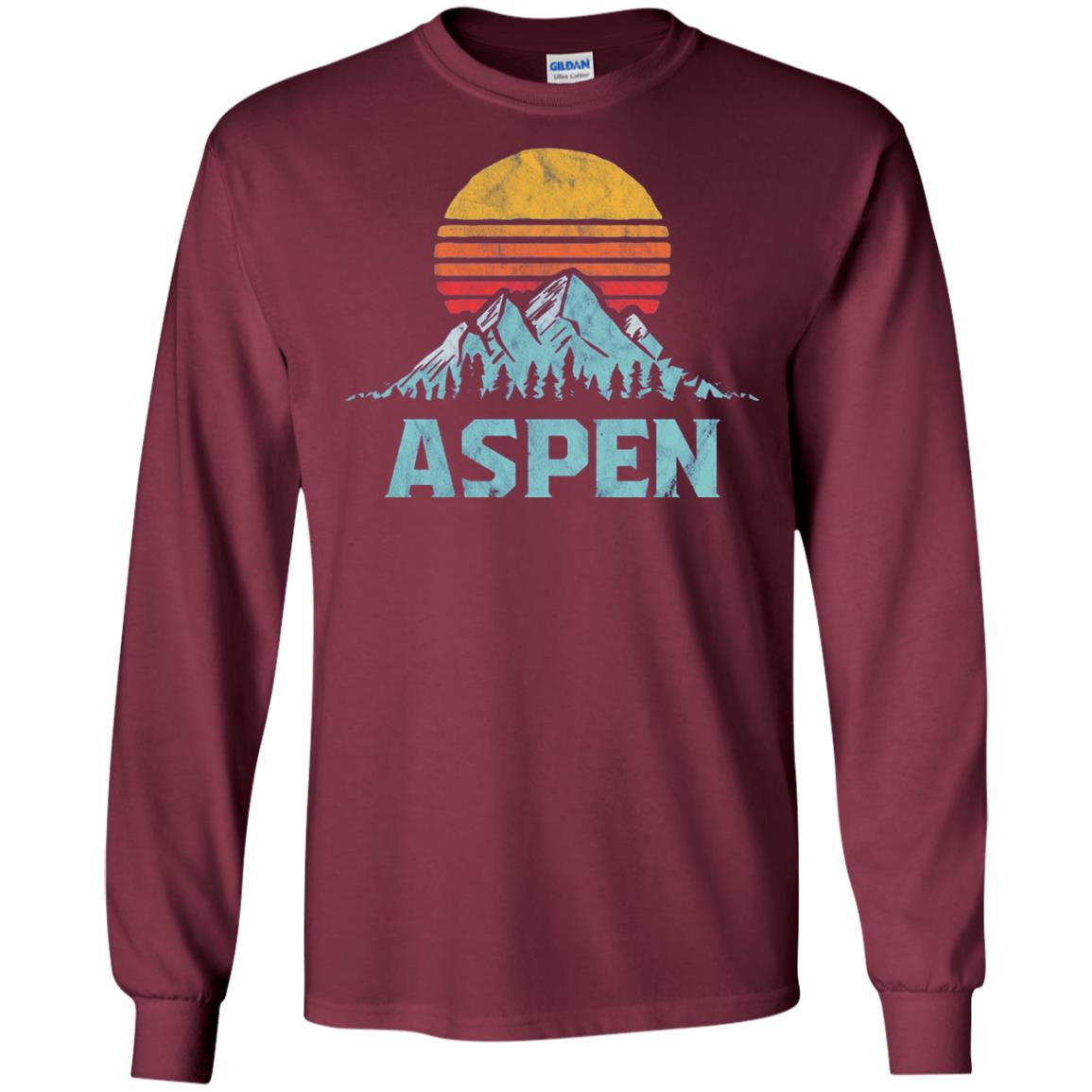 Aspen Mountain T-shirt Maroon