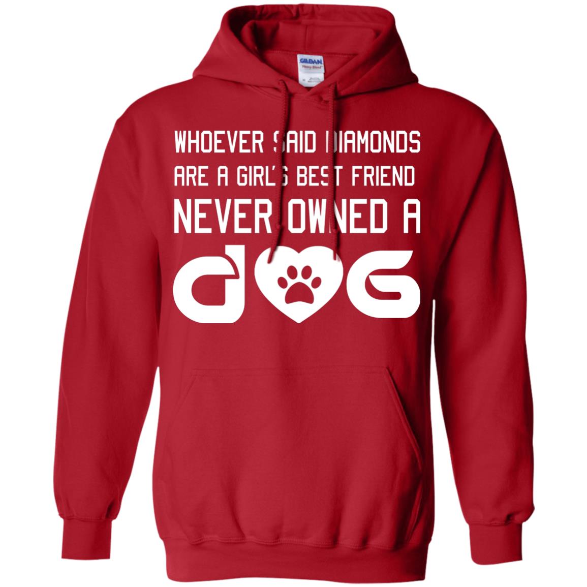 A Girl’s Best Friend Never Owned A Dog Best Dogs Shirt For Girls Red