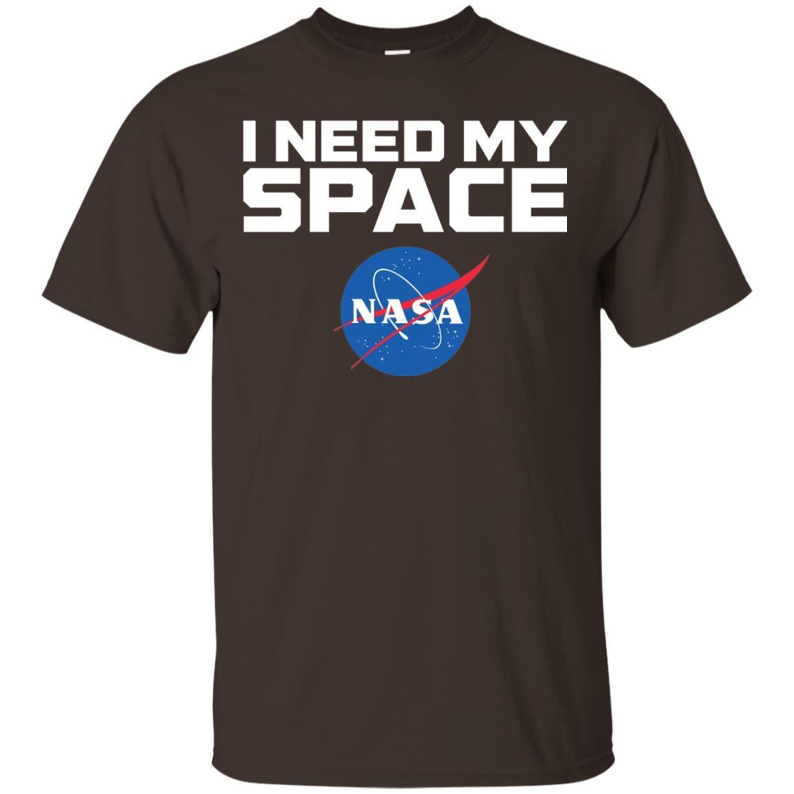 Nasa Logo T-Shirt I Need My Space Dark Chocolate