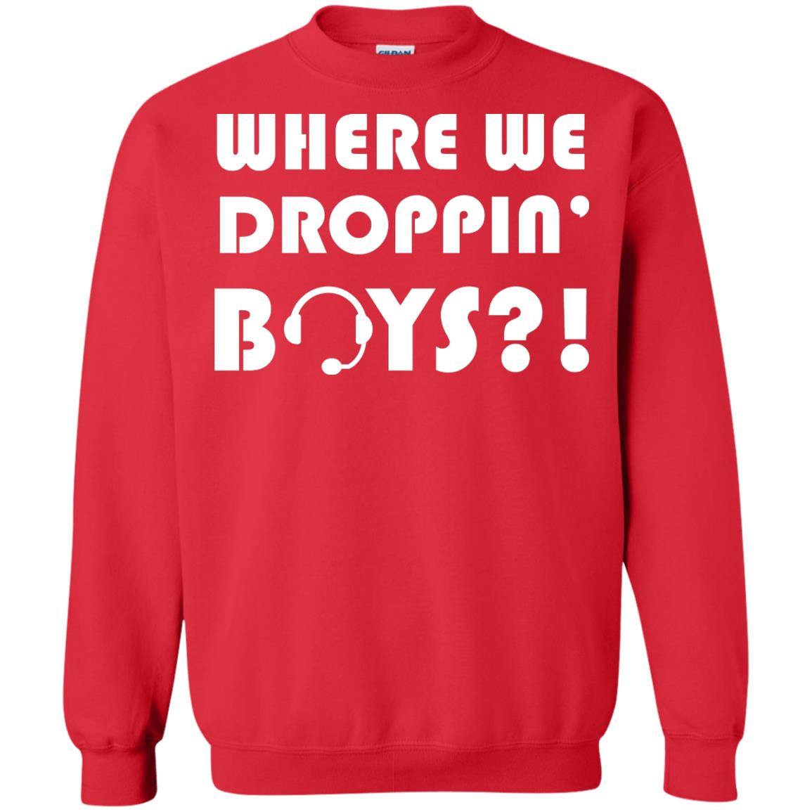 Where We Dropping Boys Gamer Shirt Red