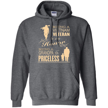 Veteran T-shirt Being A Vietnam Veteran Is An Honor Dark Heather
